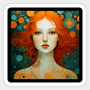 Surreal Redhead Sticker